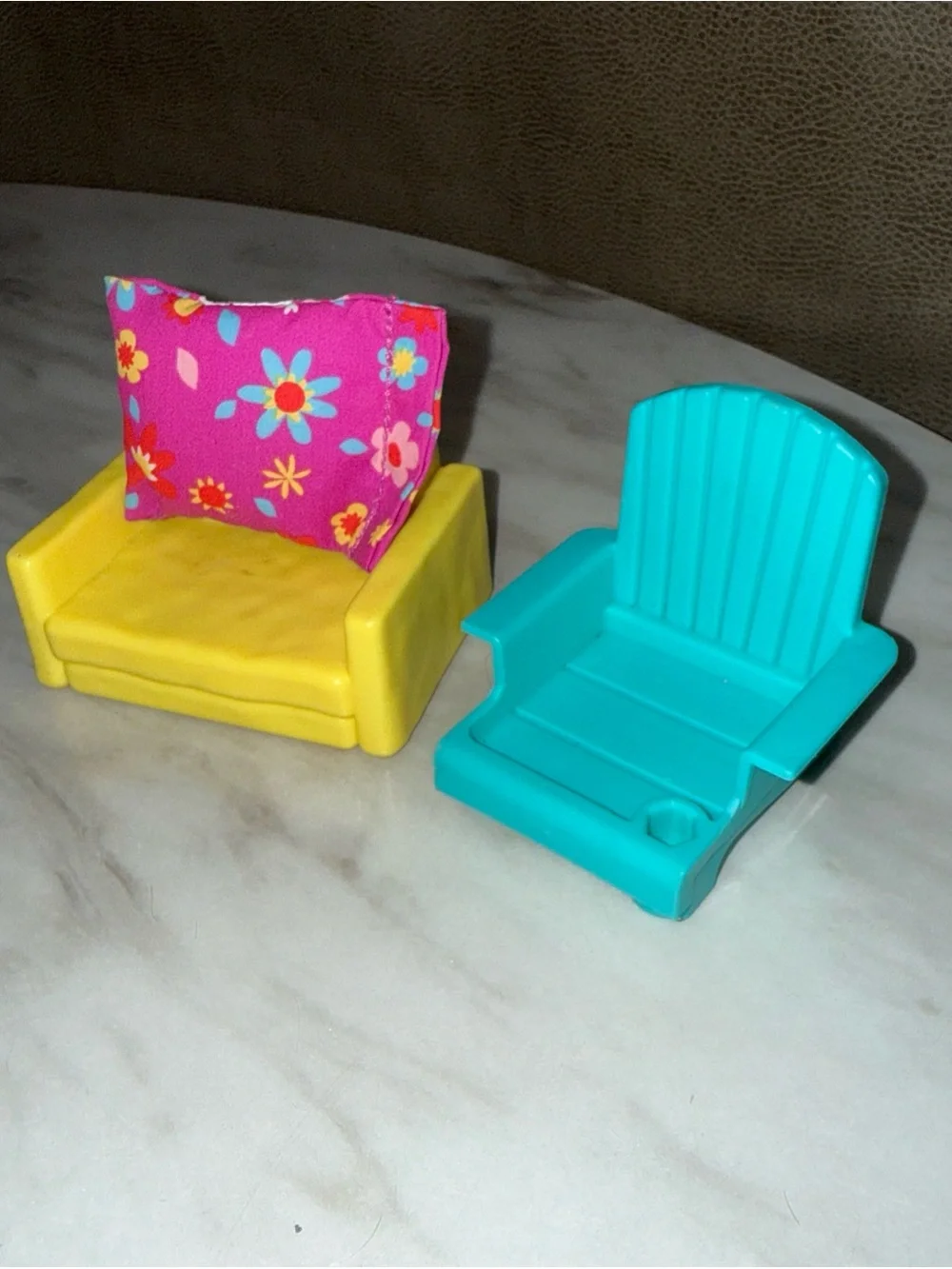 Fisher price furniture and pillow for dollhouse
